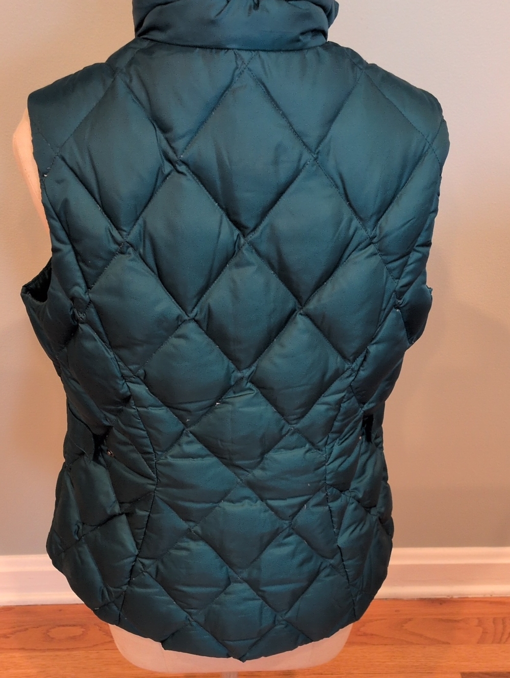 Eddie Bauer Teal Quilted Puffer Vest Premium Goose Down Medium - Picture 2 of 11